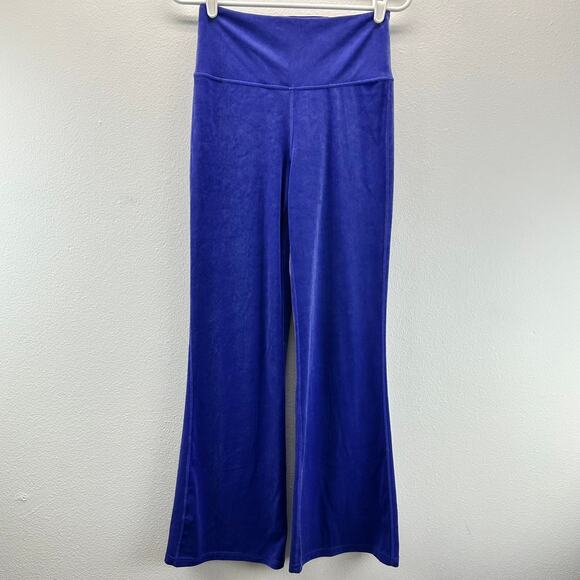 Athleta Elation Velvet Flare Pant Purple Small - Picture 2 of 14